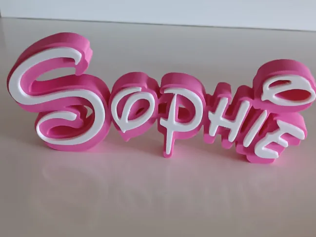 Sophie Name Disney Sign Kids Room 3D decor
