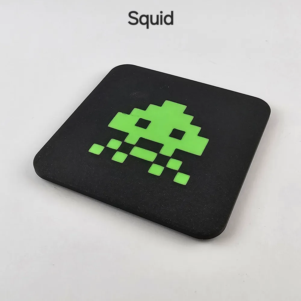 Space Invaders Coaster Set, photo 4 of 4 - Space Invaders Coaster Set Household