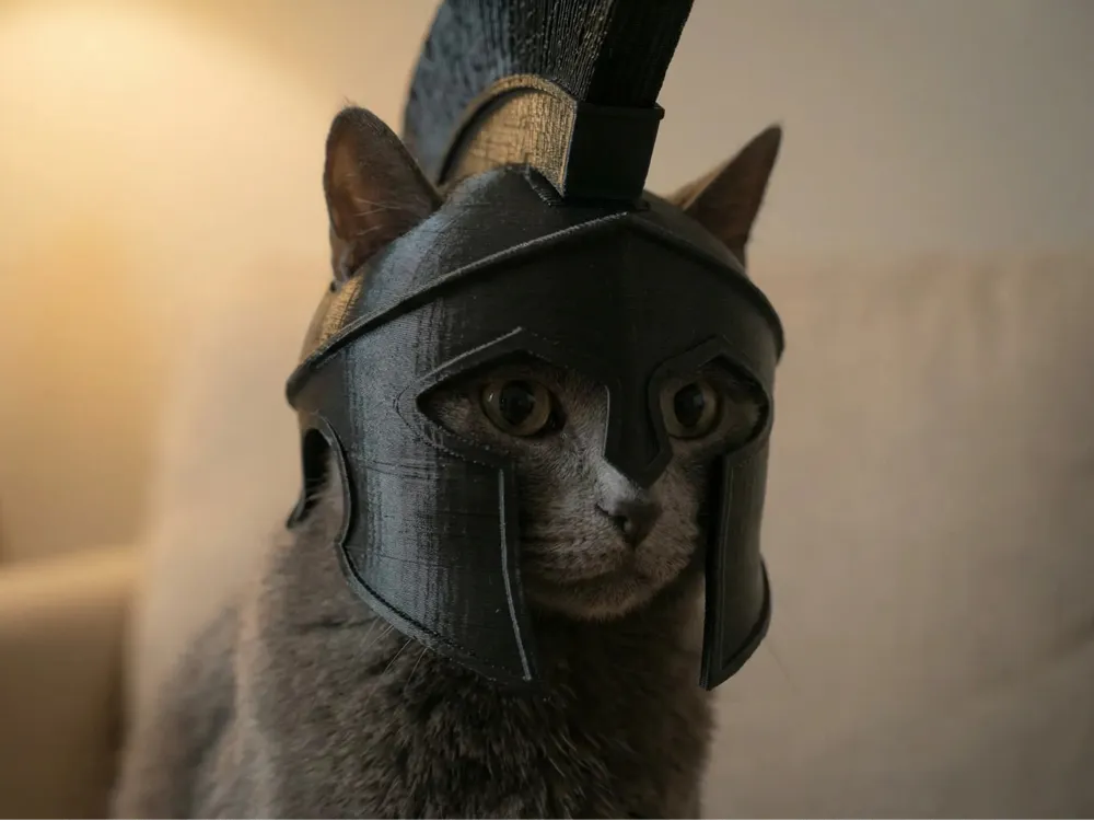 Spartan Warrior Cat Helmet