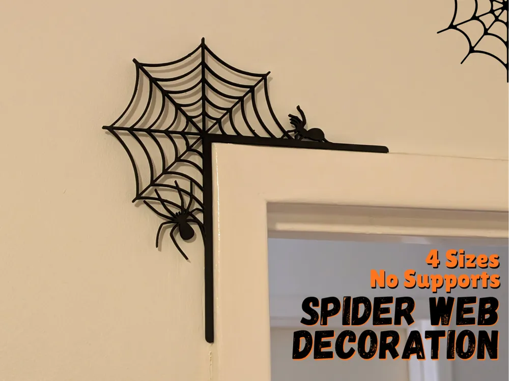 Spider Web Doorframe Corner | Halloween Decoration - Bats, Spiders & Webs, in stock