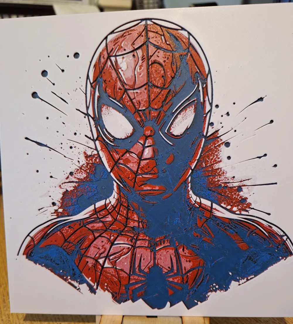 Spiderman 20cm x 20cm hueforge - 2D Art, in stock in India