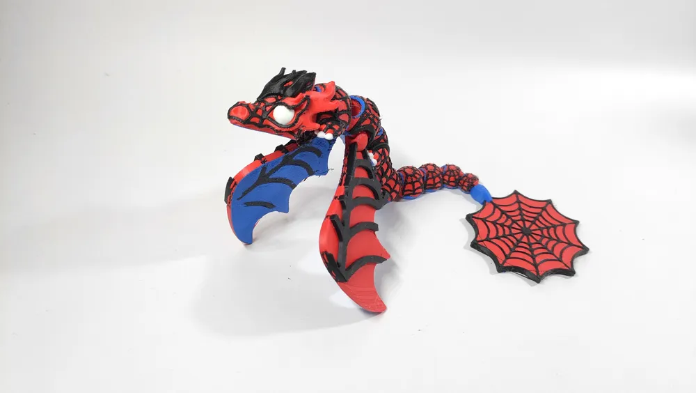 Spiderman Dragon - Articulated Flexi Fidget Toy, photo 3 of 4 - Spiderman Dragon - Articulated Flexi Fidget Toy Fidget & Sensory Toys