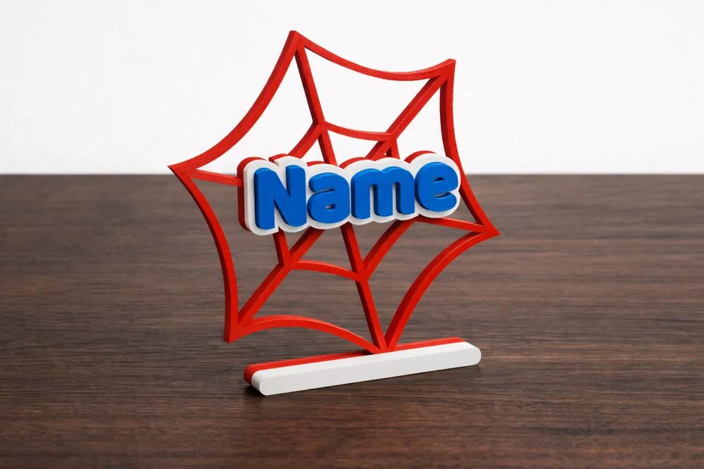 Spiderweb Name Generator all linked Multi Color, photo 4 of 5 - Name Plates, custom