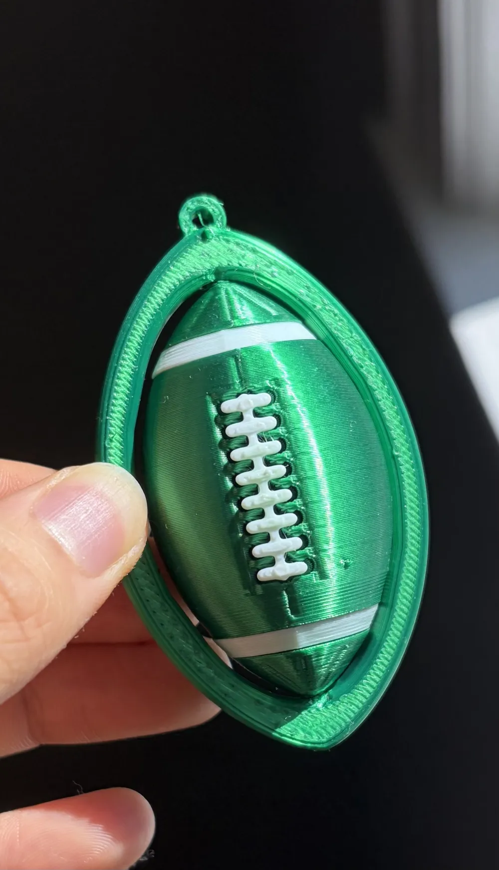 Spinning Football Keychain, photo 4 of 4 - Spinning Football Keychain Toys & Games