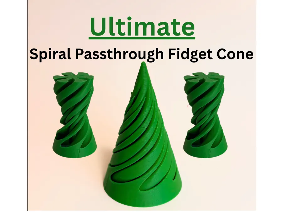 Spiral Passthrough Fidget Cone, photo 3 of 4 - Spiral Passthrough Fidget Cone Fidget & Sensory Toys
