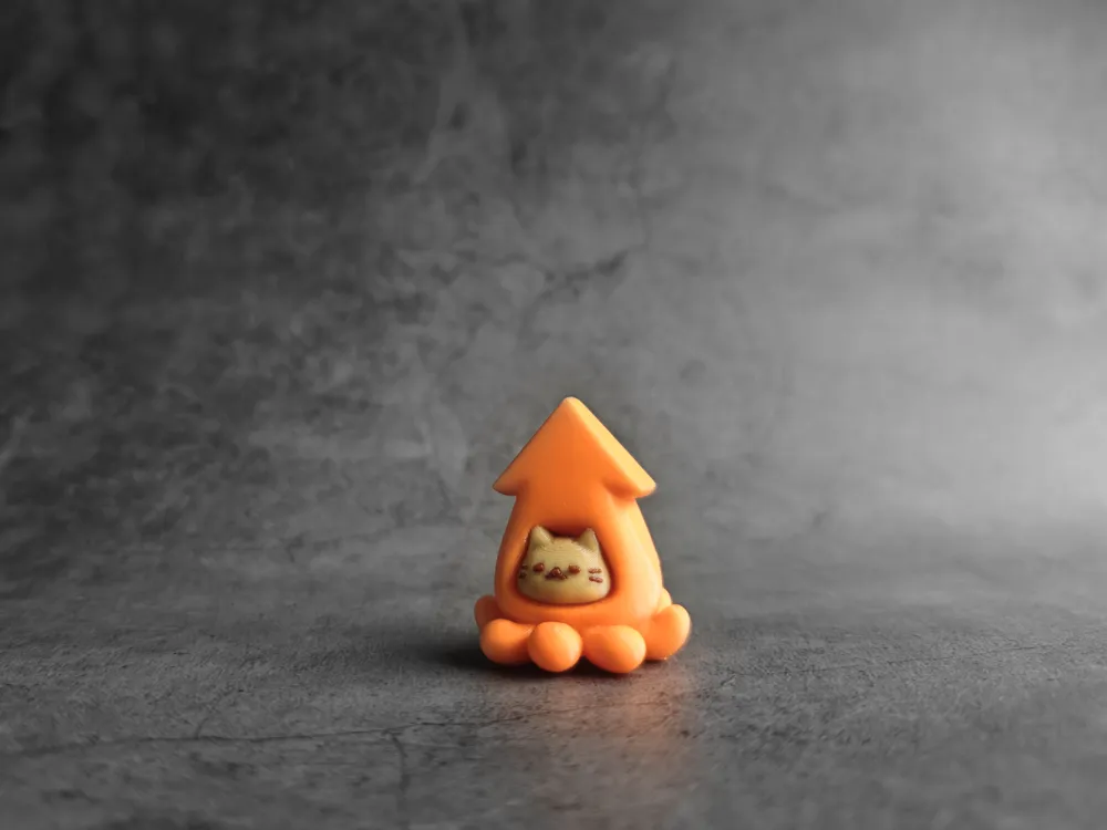 Baby Squid Cat Children's Toy Decoration Ornaments, photo 2 of 4 - Cute & Cartoon Cats, kitten