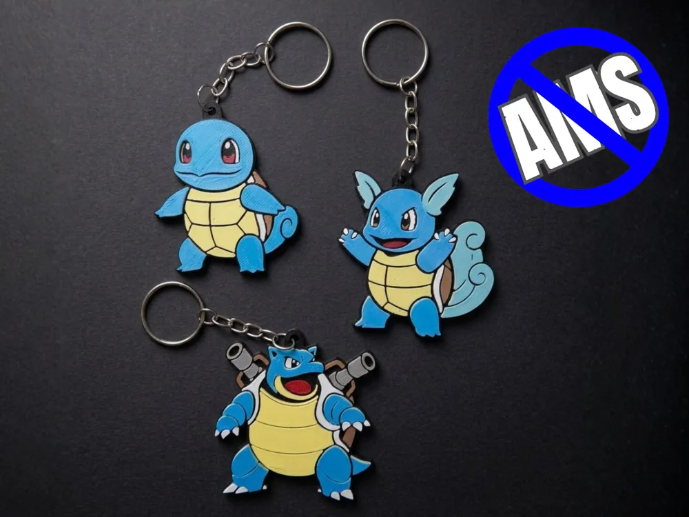 Squirtle Evolution Keychain, photo 4 of 4 - Squirtle Evolution Keychain Generative Art
