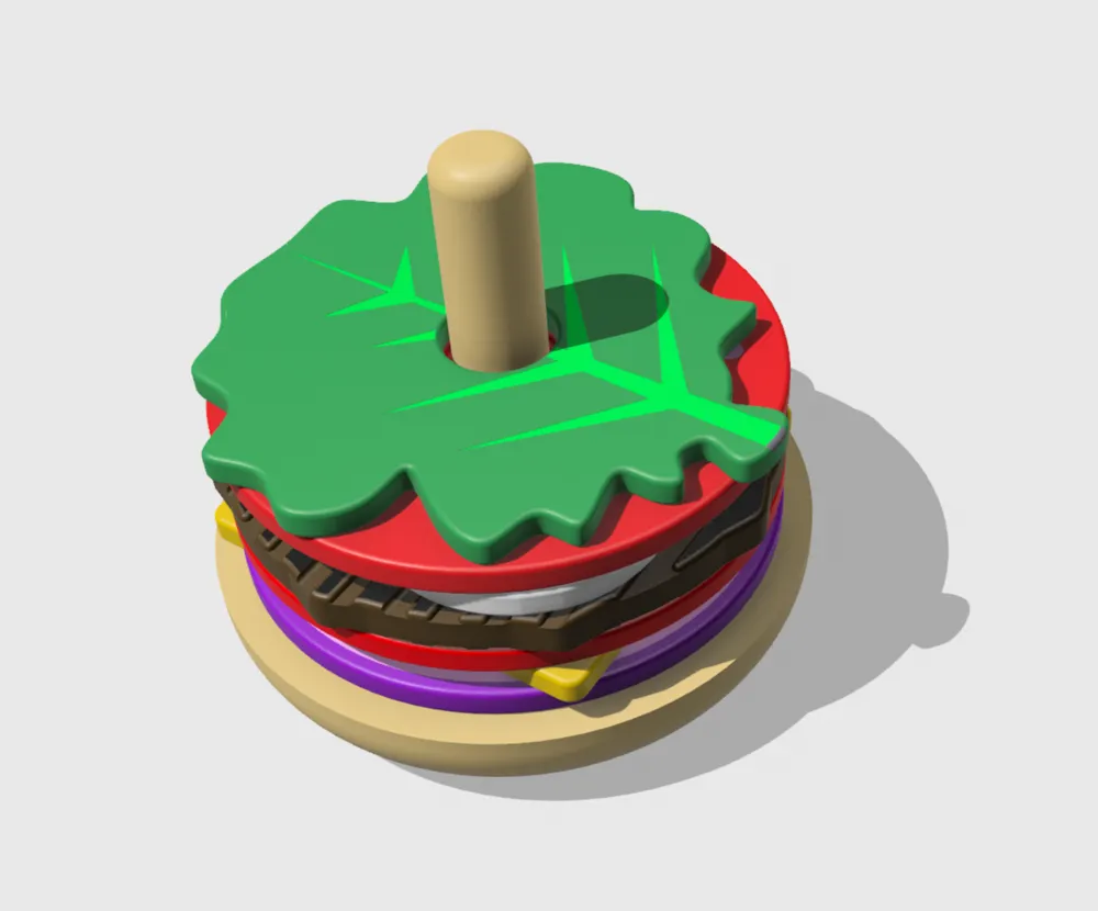 Stackable Hamburger toy for children, photo 4 of 4 - Stackable Hamburger toy for children Toys & Games
