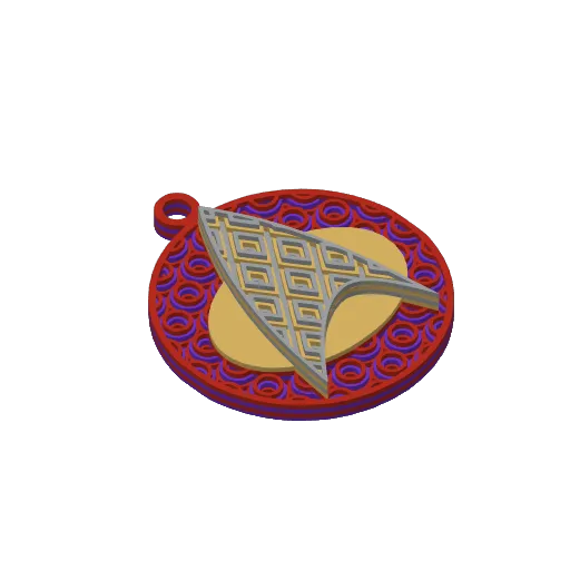 Star Trek TNG Mosaic Holiday Ornament, another view - Pixel Art & Mosaics, riker