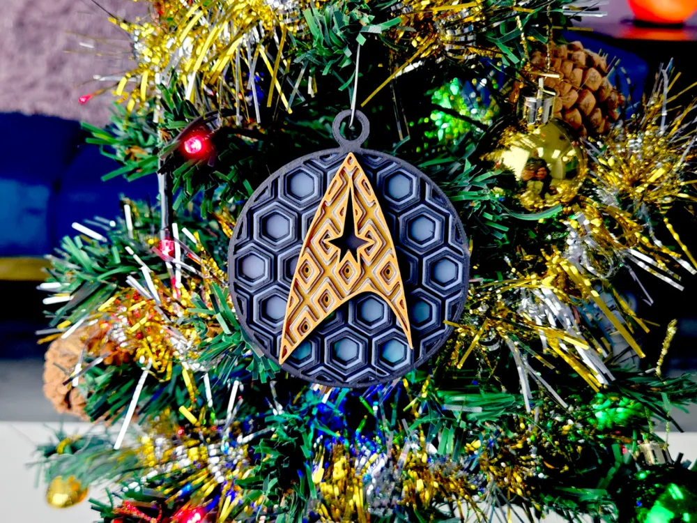 Star Trek TOS Command Mosaic Holiday Ornament