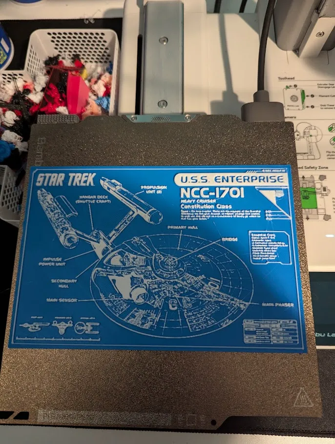 Star Trek U.S.S. Enterprise Blueprint - Hueforge, photo 2 of 4 - Movie & TV Photo Art, startrek
