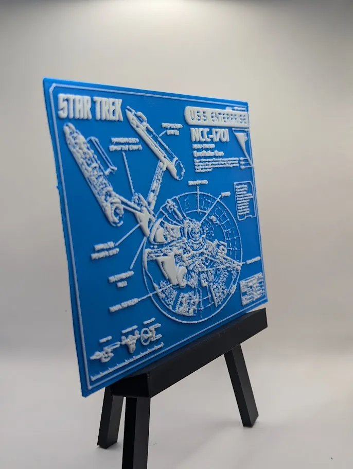 Star Trek U.S.S. Enterprise Blueprint - Hueforge, photo 3 of 4 - Movie & TV Photo Art, 2dart