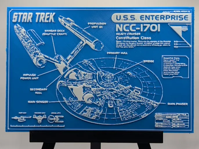Star Trek U.S.S. Enterprise Blueprint - Hueforge