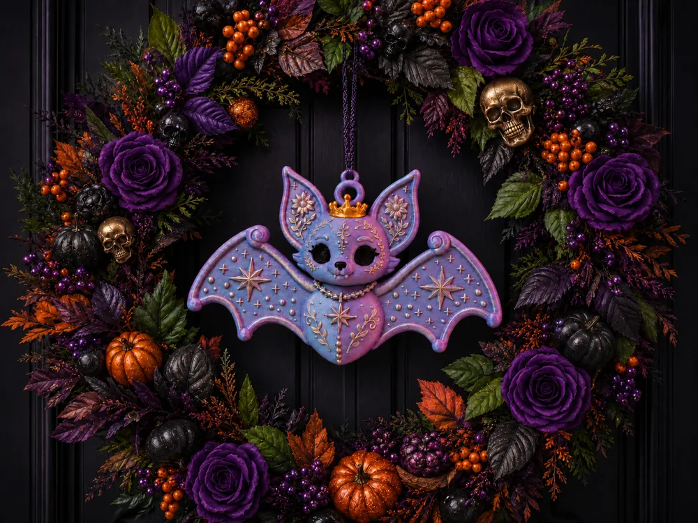 Spooky Cute Bat Ornament (Hanging), photo 2 of 4 - Spooky Cute Bat Ornament (Hanging) Household