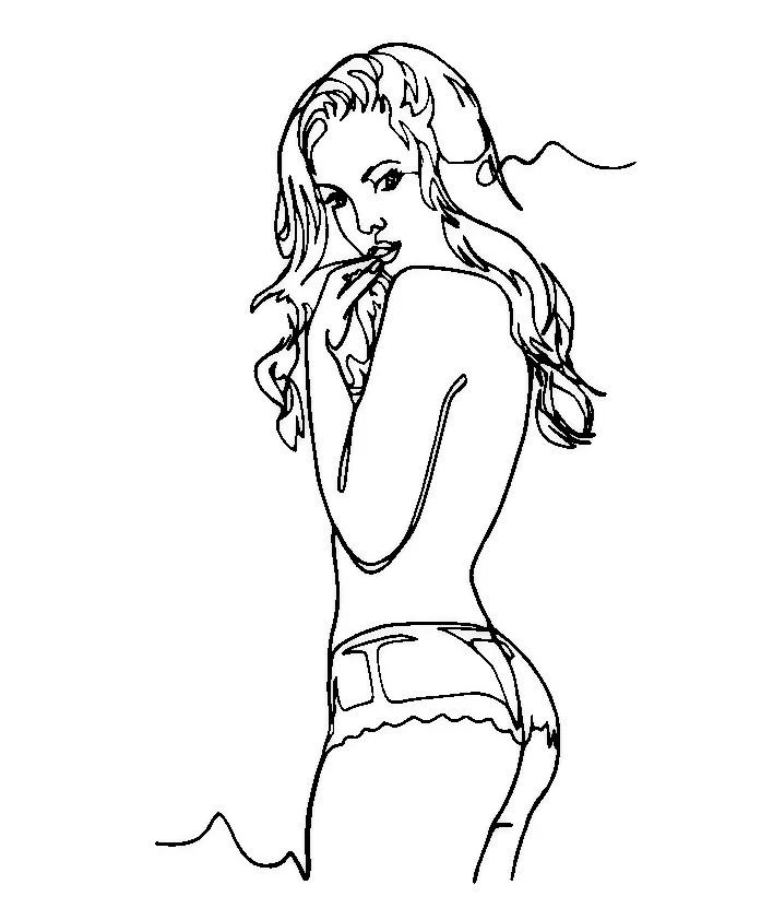 Statuette girl line silhouette, photo 4 of 4 - Statuette girl line silhouette Art