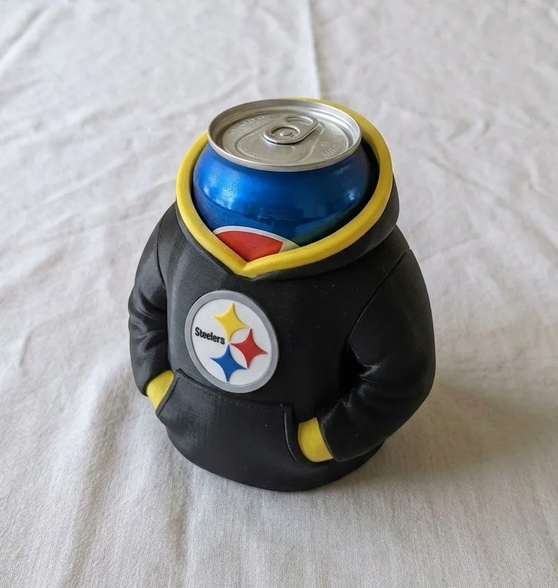 STEELERS HOODIE SET - PEN HOLDER AND CAN COOLER, photo 3 of 4 - STEELERS HOODIE SET - PEN HOLDER AND CAN COOLER Household