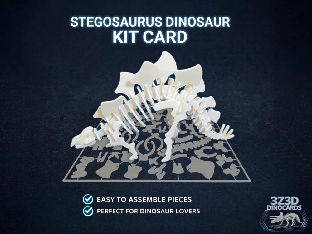 Stegosaurus Dinosaur Kit Card - DinoCards