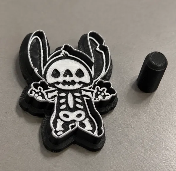 Stitch Bones Halloween Cookie Cutter Stamp polymer, photo 2 of 4 - Stitch Bones Halloween Cookie Cutter Stamp polymer Household