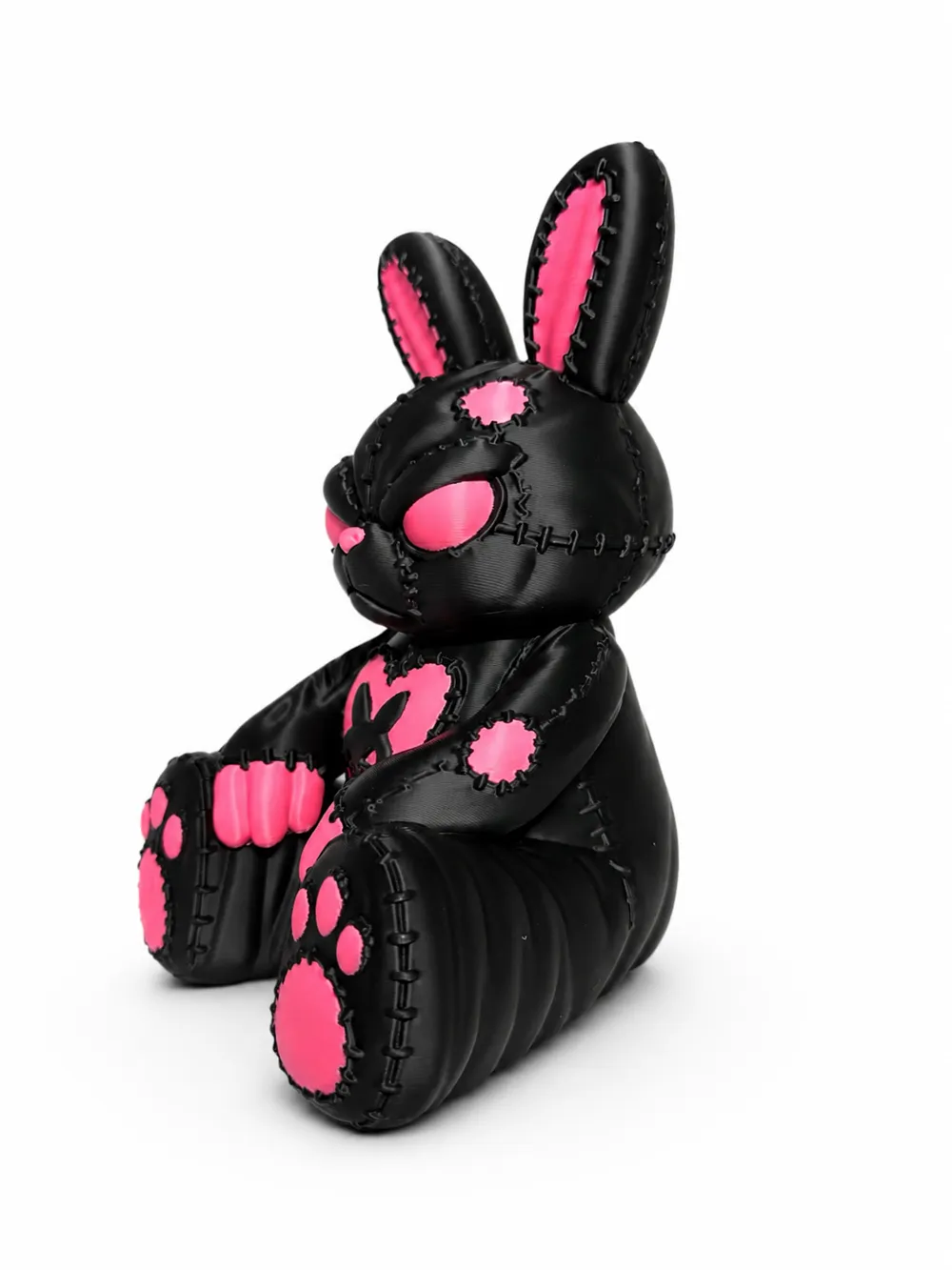 Stitchborn Bunny, Dark Plush Guardian, photo 3 of 5 - Wild Animal Figurines, plush toy