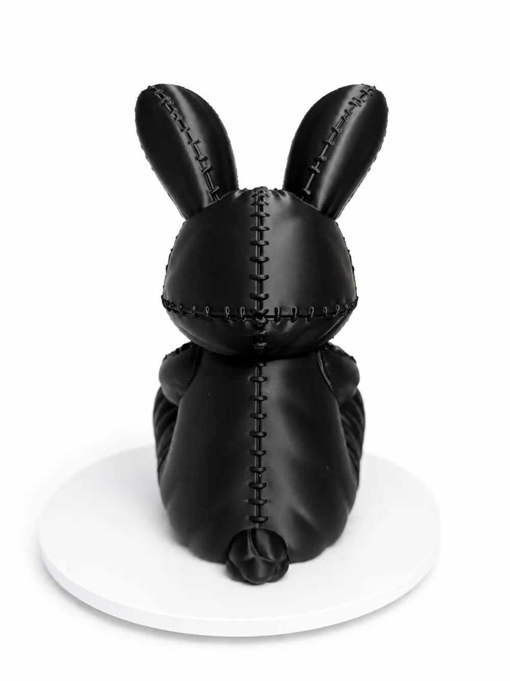 Stitchborn Bunny, Dark Plush Guardian, photo 4 of 5 - Wild Animal Figurines, plush animal