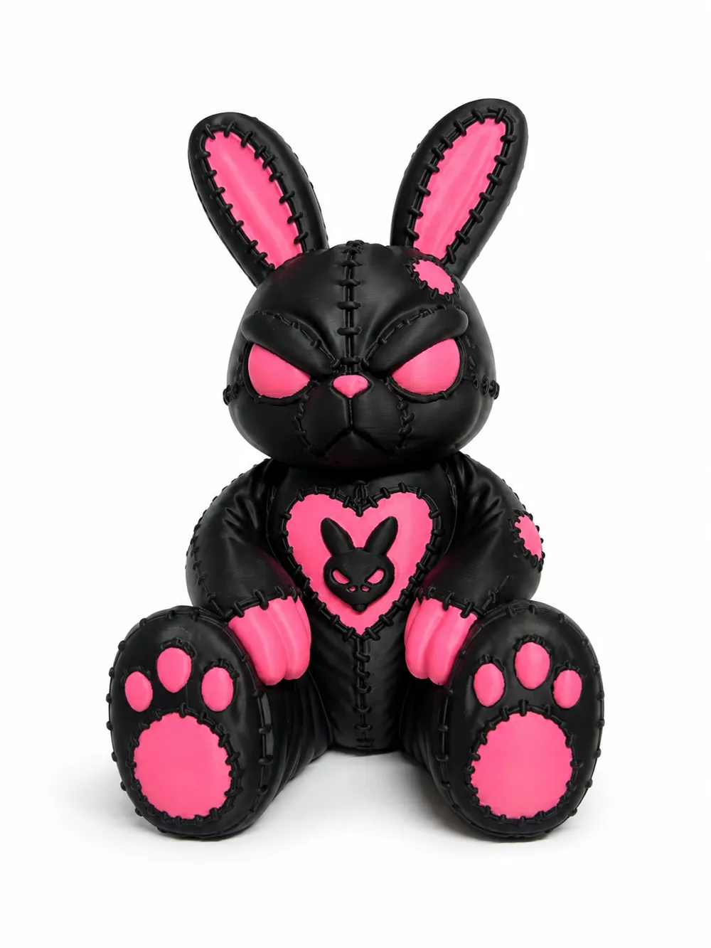 Stitchborn Bunny, Dark Plush Guardian, photo 5 of 5 - Wild Animal Figurines, toy