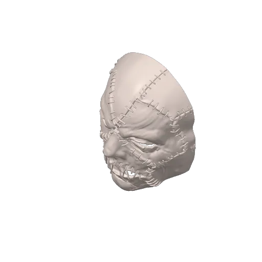 Stitched Skin Mask, photo 4 of 4 - Stitched Skin Mask Props & Cosplays