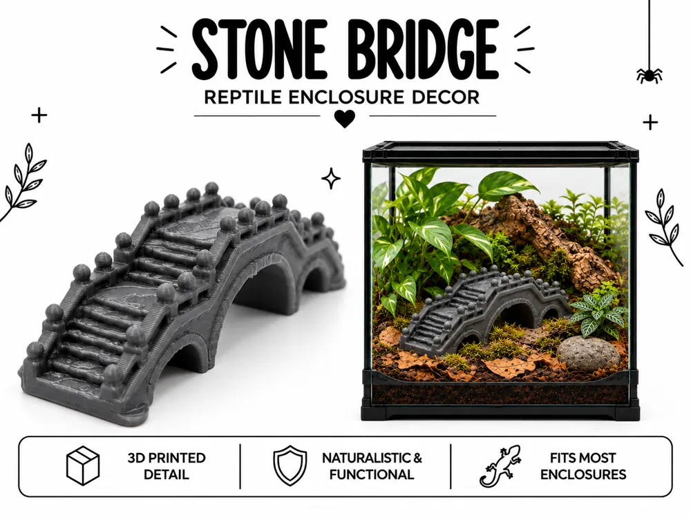 Stone Bridge Reptile Enclosure decor