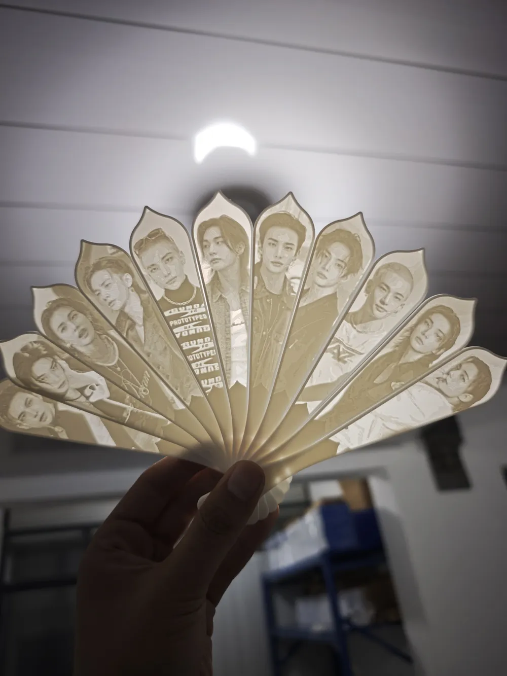 K-Pop Member Relief Folding Fan, photo 4 of 4 - K-Pop Member Relief Folding Fan Art