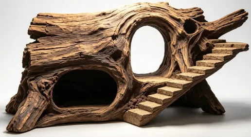 Tree stump shape, climbing pet cabin, shelter house, climbing tank landscaping, fish tank landscaping (it is recommended to have a density of 100% or drill holes for watering when placed in water to avoid floating), photo 3 of 4 - Tree stump shape, climbing pet cabin, shelter house, climbing tank landscaping, fish tank landscaping (it is r