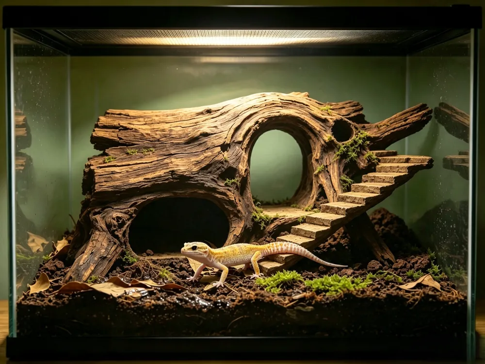 Tree stump shape, climbing pet cabin, shelter house, climbing tank landscaping, fish tank landscaping (it is recommended to have a density of 100% or drill holes for watering when placed in water to avoid floating) - Pets, in stock in India