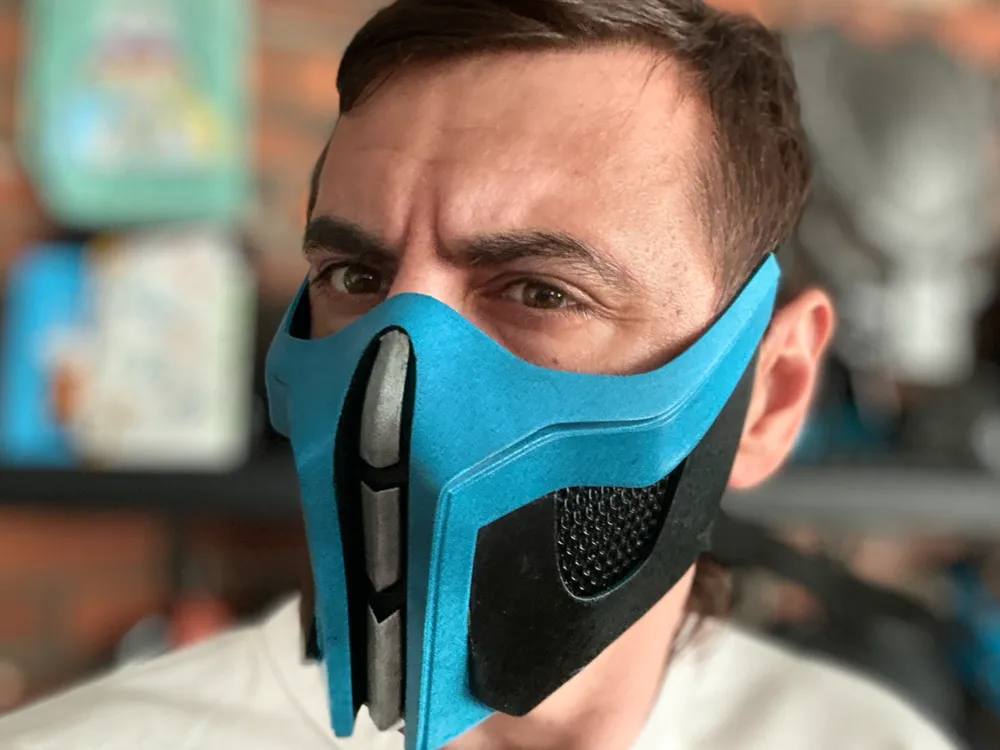 Sub Zero mask from Mortal Kombat 11 - Ice Tears