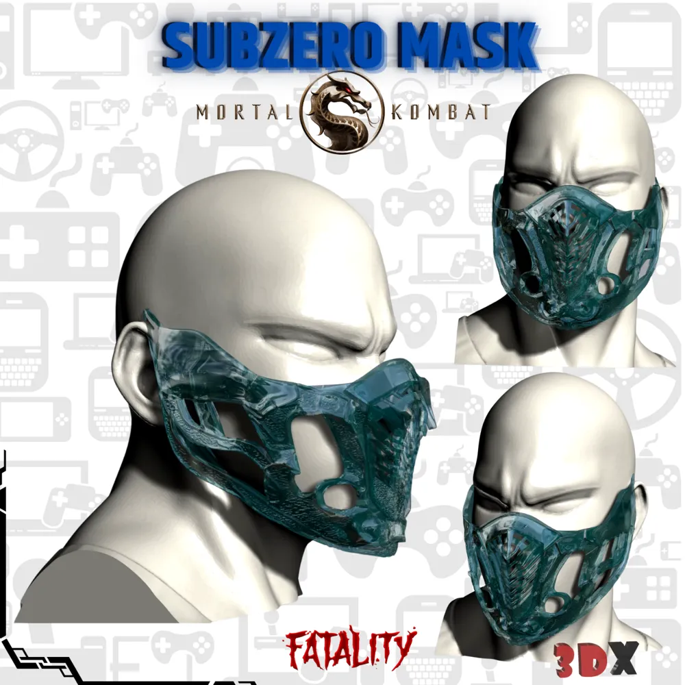 SUBZERO MASK - MORTAL KOMBAT, photo 2 of 4 - SUBZERO MASK - MORTAL KOMBAT Props & Cosplay