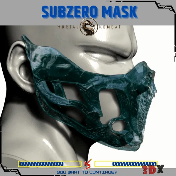 SUBZERO MASK - MORTAL KOMBAT, photo 3 of 4 - SUBZERO MASK - MORTAL KOMBAT Props & Cosplay