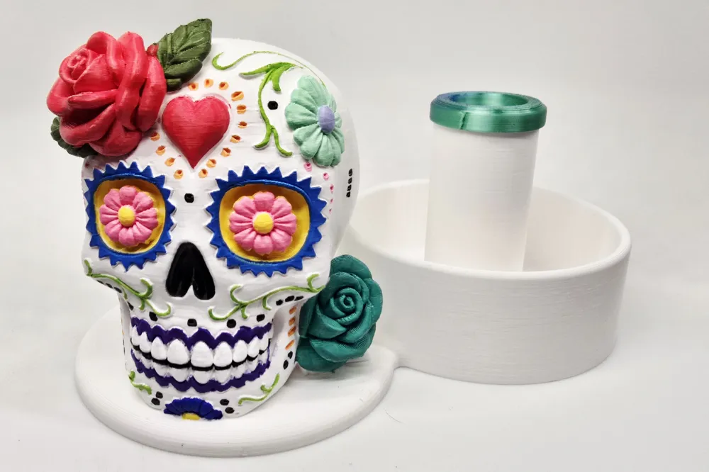 Sugar Skull Fancy Pen Stand and Catchall, photo 3 of 4 - Sugar Skull Fancy Pen Stand and Catchall Hobby & DIY
