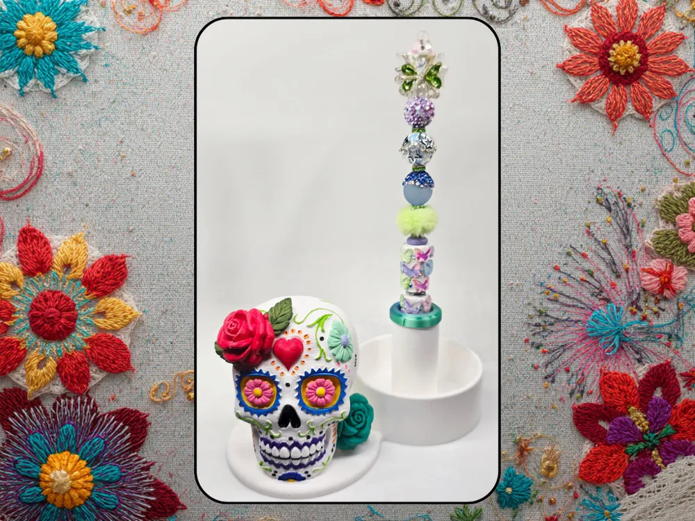 Sugar Skull Fancy Pen Stand and Catchall - Other Hobby & DIY, in stock in India