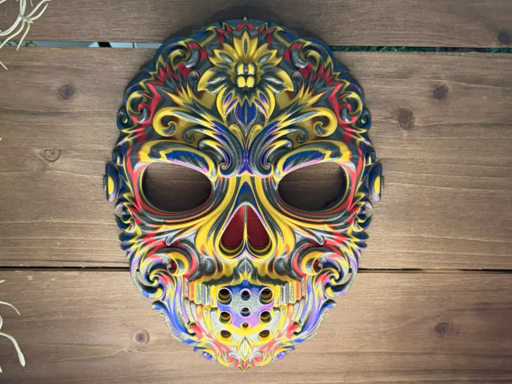 sugar skull Jason mask Halloween decor