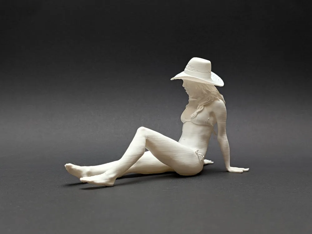 Sunbathing Beach Woman with Hat, photo 3 of 4 - Sunbathing Beach Woman with Hat Toys & Games