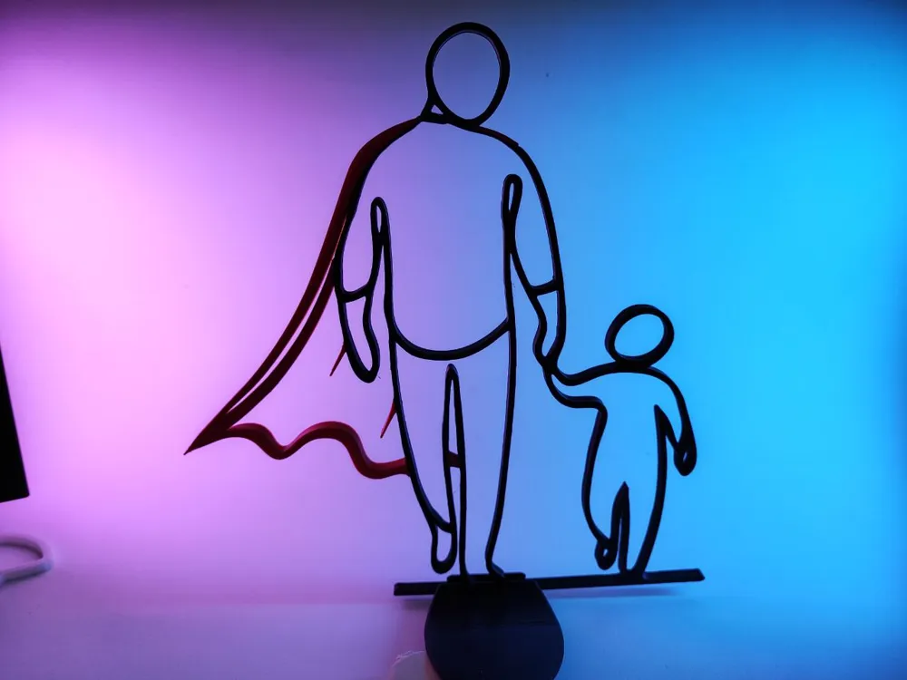 Super Dad Abstract Wall Art, photo 2 of 4 - Framed & Colour Wall Art, dad day