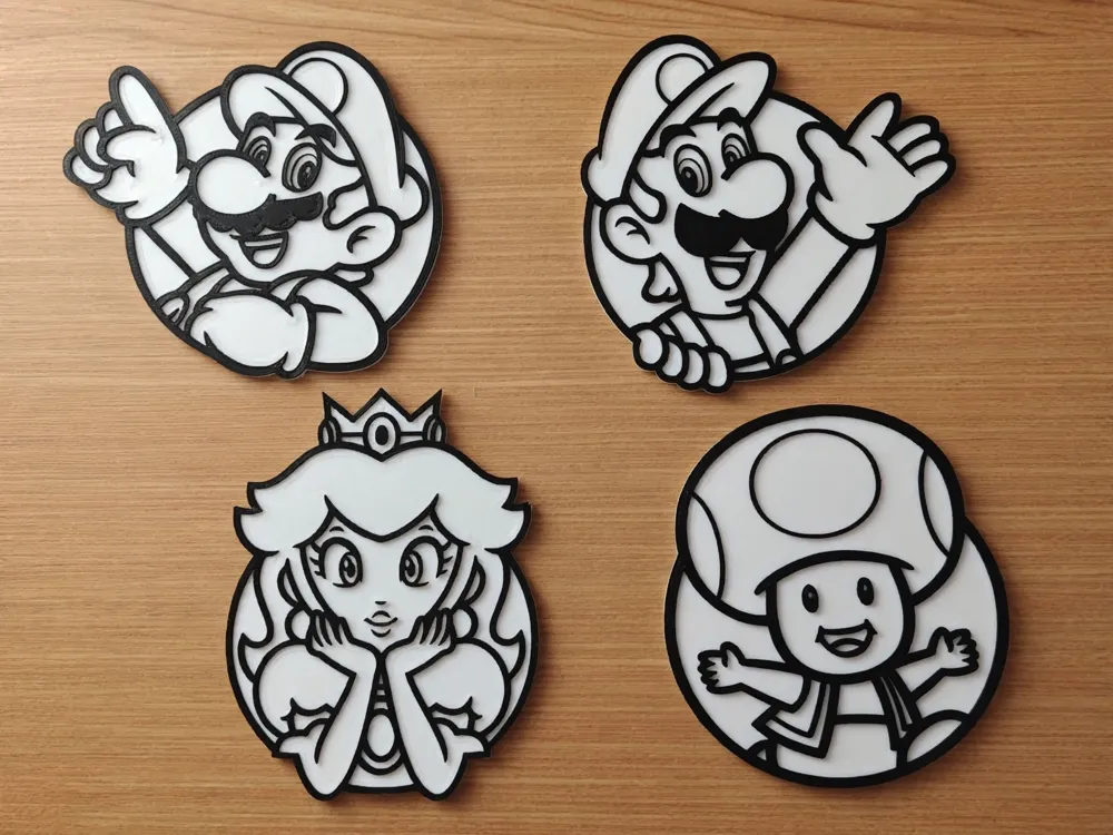 Super Mario Paintable Set, photo 4 of 4 - Super Mario Paintable Set Art