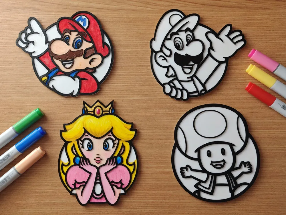 Super Mario Paintable Set