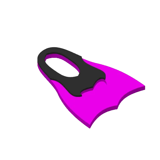 Swim fin name tag, another view - Swimming, Diving & Snorkelling, scuba