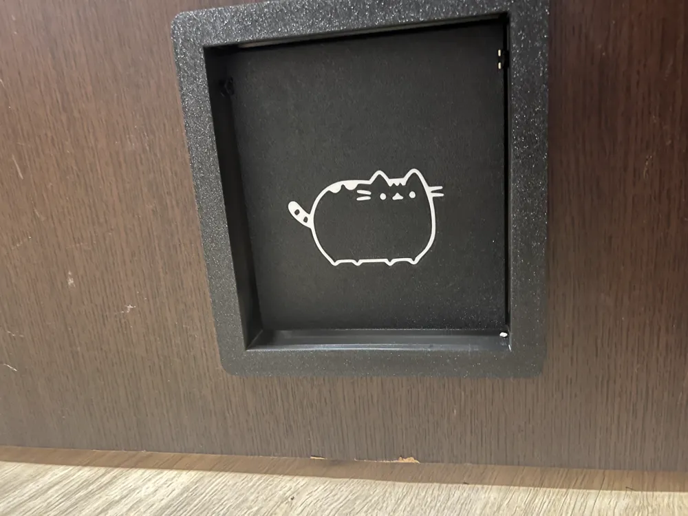 swinging cat door with frame