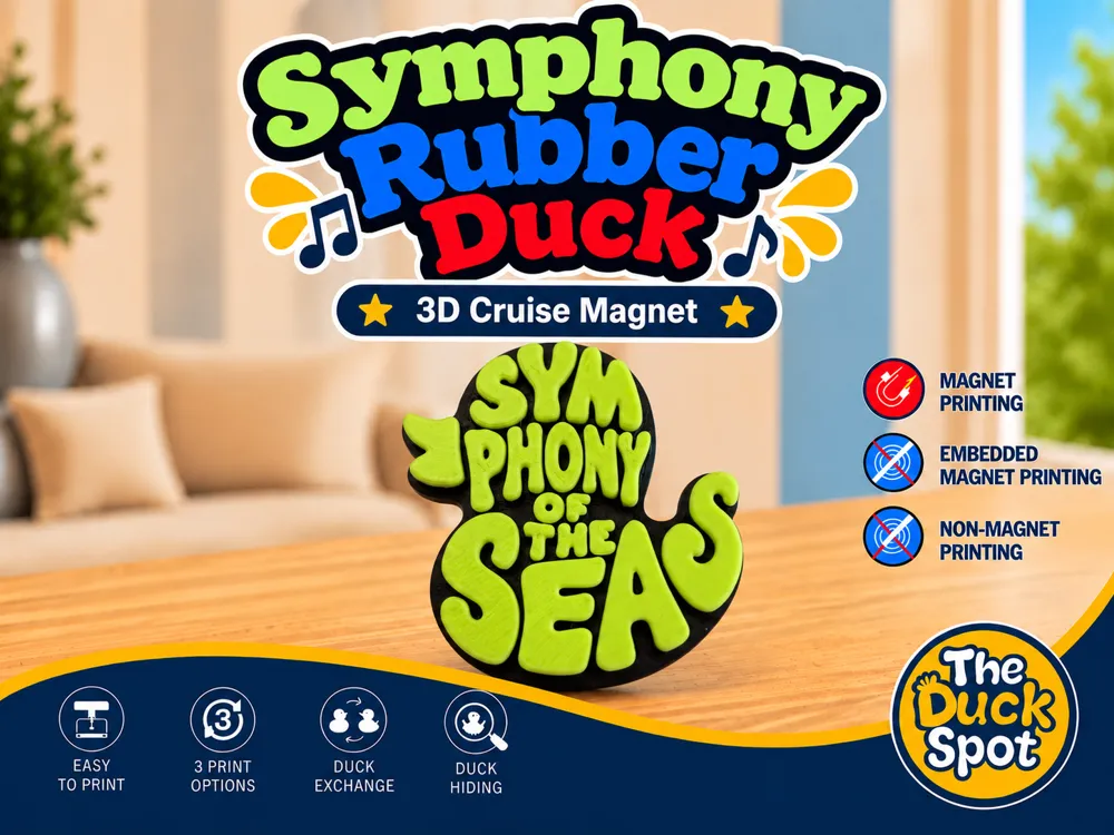 Symphony of the Seas Cruise Duck Magnet - Other Toys & Games, in stock in India