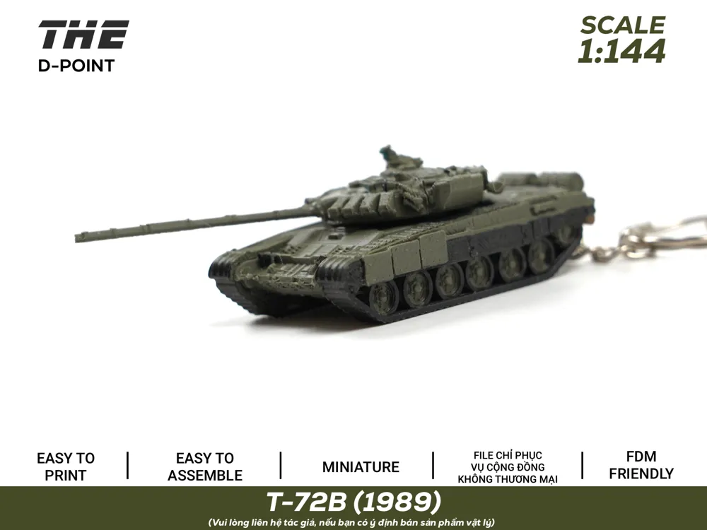 T-72B (1989) Keychain and Miniature | 1:144 Scale, photo 3 of 4 - T-72B (1989) Keychain and Miniature | 1:144 Scale Hobby & DIY