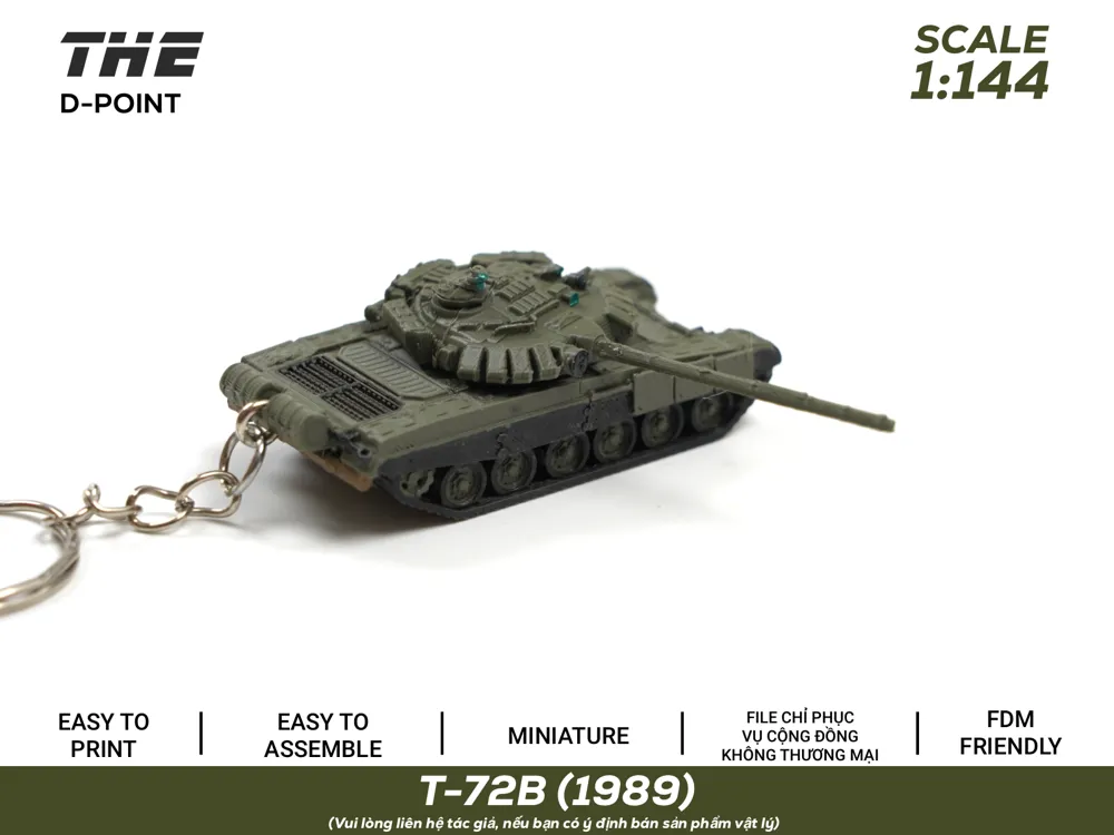 T-72B (1989) Keychain and Miniature | 1:144 Scale, photo 4 of 4 - T-72B (1989) Keychain and Miniature | 1:144 Scale Hobby & DIY