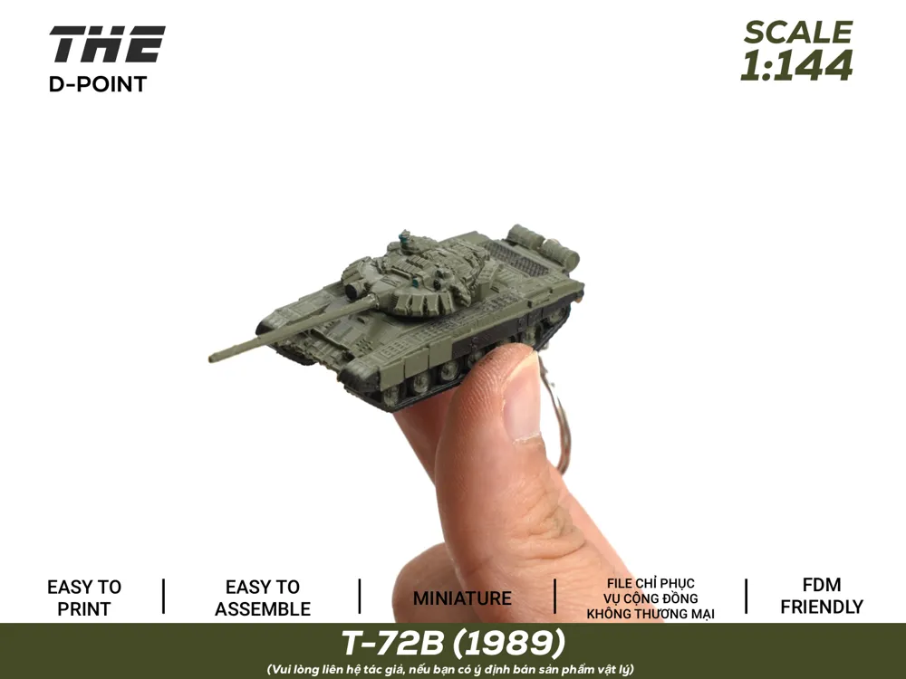 T-72B (1989) Keychain and Miniature | 1:144 Scale - Vehicles, in stock in India