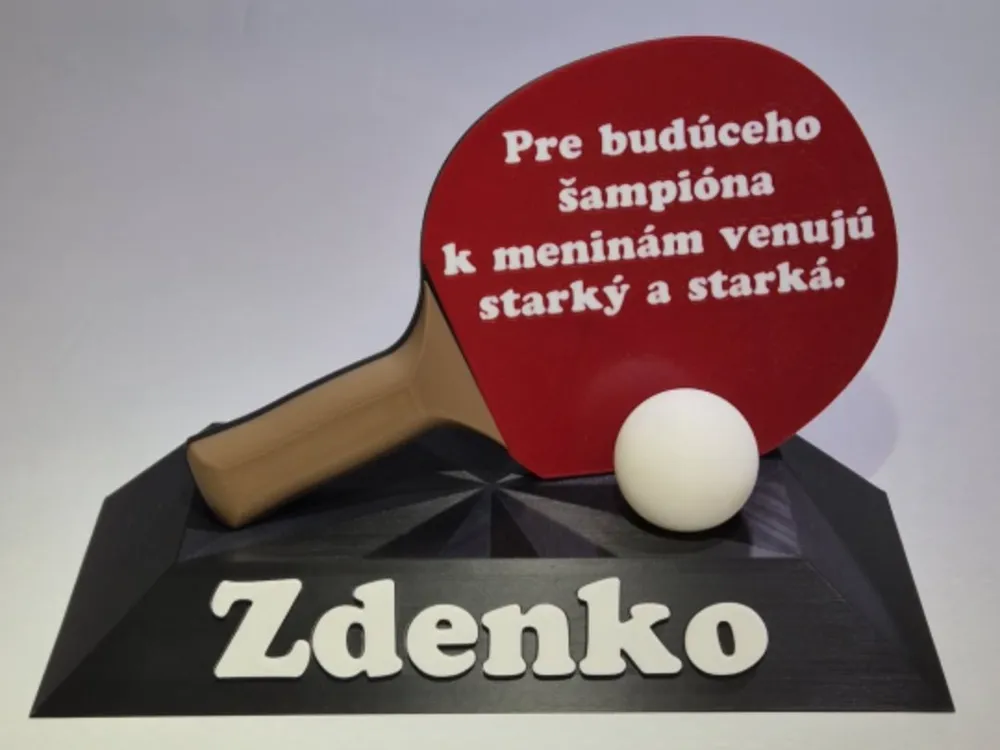 Table Tennis Trophy / Gift Sign