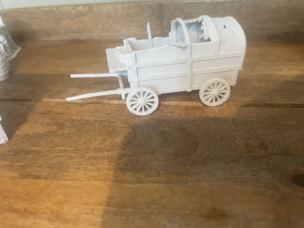 Tabletop Scatter Terrain - Overturned Wagon, photo 4 of 4 - Tabletop Scatter Terrain - Overturned Wagon Miniatures