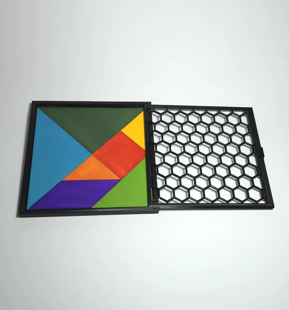 Tangram Puzzle Tiles (With Honeycomb Cover), photo 2 of 4 - Tangrams, Tile & Sliding Puzzles, animal