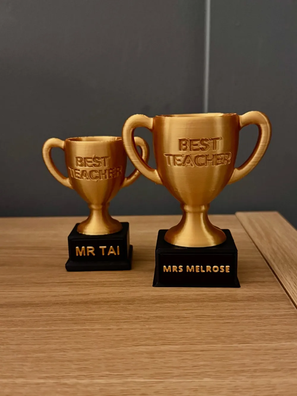 Teacher Trophy Gift with Custom Nameplate, photo 2 of 4 - Name Plates, teacher gift